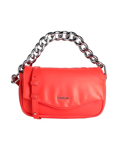 CALVIN KLEIN Borsa a mano Rosso 51% Poliestere, 49% Poliuretano