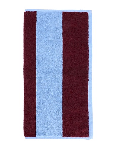 HAY Bathroom Textiles FROTTÉ STRIPE HAND TOWEL - W50 X L100
 Burgundy 100% Cotton