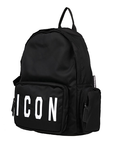 DSQUARED2 Backpack & fanny pack Black 100% Nylon, Bovine leather