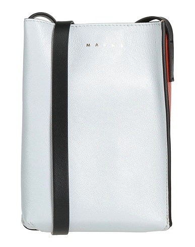 MARNI Cross-body bags Sky blue 100% Bovine leather, Brass