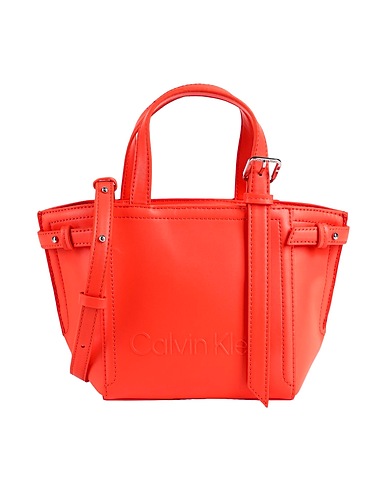 CALVIN KLEIN Handbag Coral 51% Polyester, 49% Polyurethane