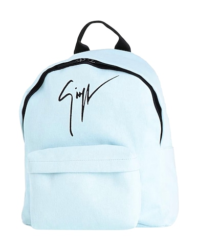 GIUSEPPE ZANOTTI Rucksäcke Himmelblau Gewebefasern, Leder