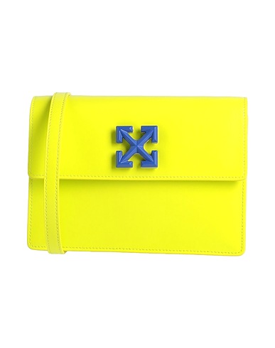 OFF-WHITE™ Handbag Lime green 100% Soft Leather