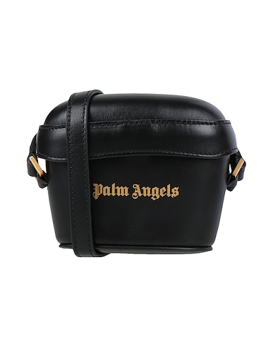 PALM ANGELS Umhängetasche Schwarz 100% Kalbsleder