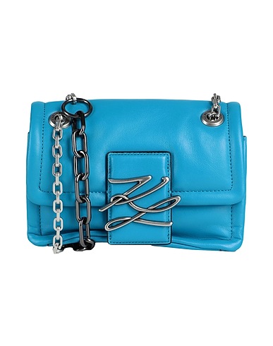 KARL LAGERFELD Across-body bag K/AUTOGRAPH SOFT LEA CB
 Azure 100% Lambskin