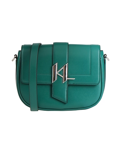 KARL LAGERFELD Borsa a tracolla K/SADDLE MEDIUM
 Verde petrolio 100% Pelle di bovino