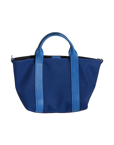 MY CHOICE Handbag Blue 100% Deerskin, Textile fibres