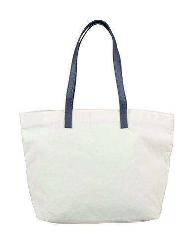 MY CHOICE Shoulder bag Ivory Textile fibres, Calfskin