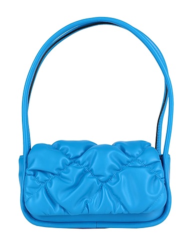 TOPSHOP Handtasche Topshop scarlett quilted bag in blue 
 Azurblau 100% Polyurethan