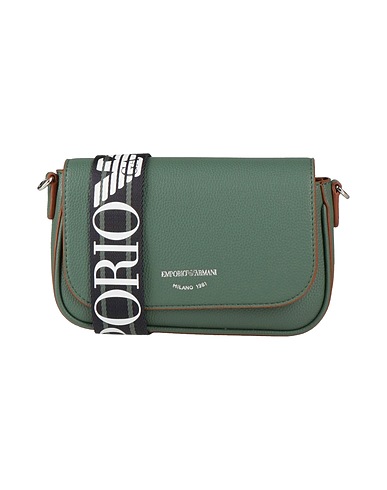 EMPORIO ARMANI Cross-body bags Military green Leather