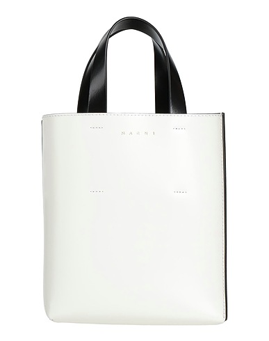 MARNI Borsa a mano Bianco 60% Pelle di bovino, 25% Cotone, 15% Poliuretano