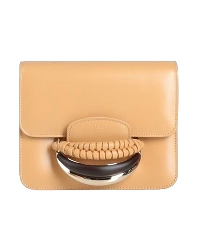 CHLOÉ Borsa a mano Sabbia 100% Pelle di vitello, Pelle di agnello, Zama, Legno di Noce, Ottone