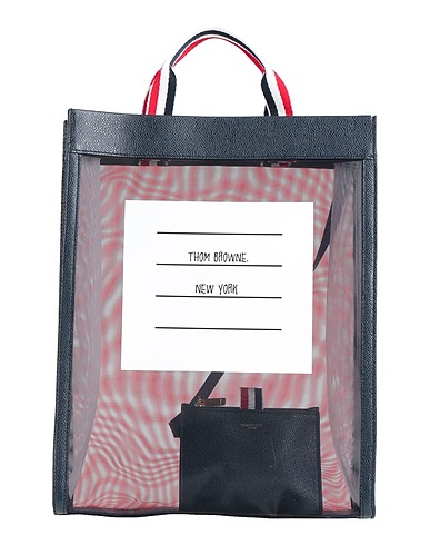 THOM BROWNE Handbag Midnight blue Soft Leather, Other Fibres