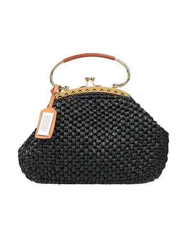 MAISON MARGIELA Handtasche Schwarz 100% Viskose, Rindsleder, Messing, Zink