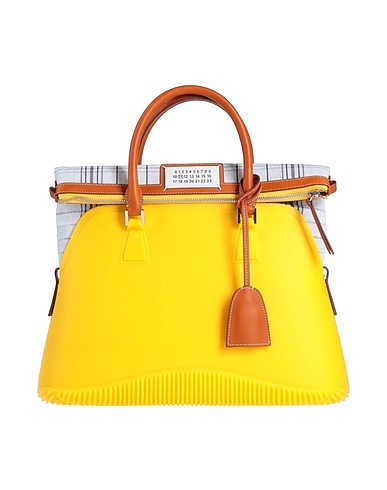 MAISON MARGIELA Handbag Yellow 100% Rubber, Bovine leather, Cotton, Polyester, Zinc