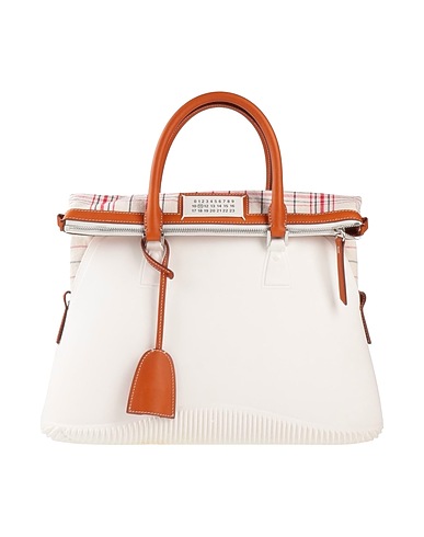 MAISON MARGIELA Handbag White 100% Rubber, Bovine leather, Cotton, Polyester, Zinc