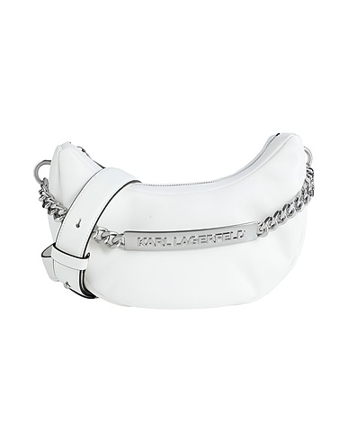 KARL LAGERFELD Borsa a mano K/ID MD HALF MOON BAG
 Bianco 65% Pelle riciclata, 19% Poliuretano, 16% Poliestere