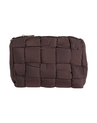MIA BAG Handbag Dark brown 100% Polyester