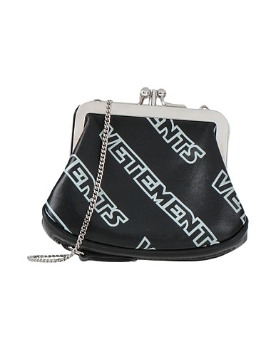VETEMENTS Across-body bag Black Soft Leather