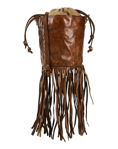 CAMPOMAGGI Borsa a tracolla Khaki 100% Pelle di vitello