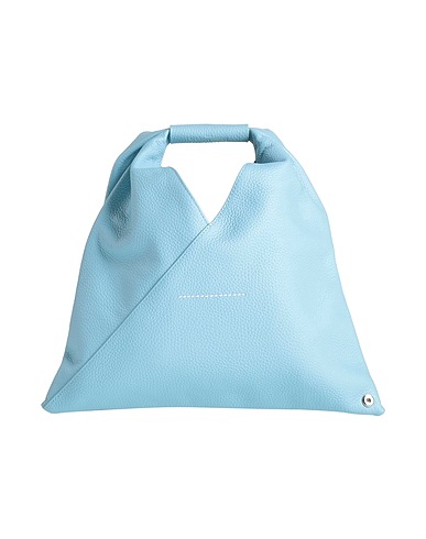 MM6 MAISON MARGIELA Handbag Sky blue 100% Bovine leather, Copper