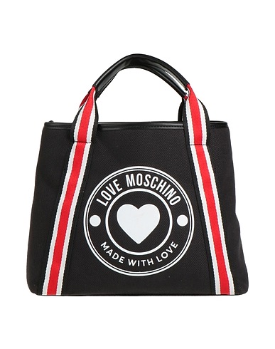 LOVE MOSCHINO Handbag Black 46% Polyester, 36% PVC - Polyvinyl chloride, 18% Cotton