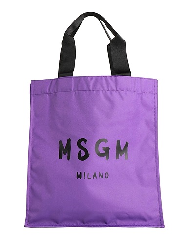 MSGM Borsa a mano Viola 100% Poliestere