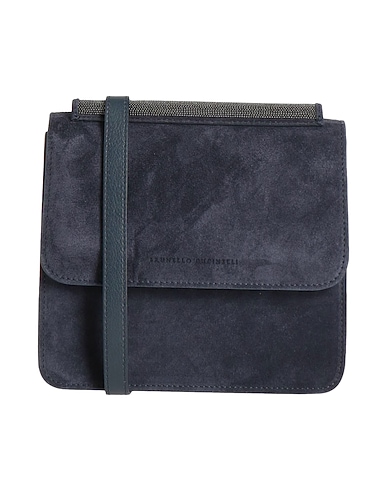 BRUNELLO CUCINELLI Cross-body bags Midnight blue 100% Leather