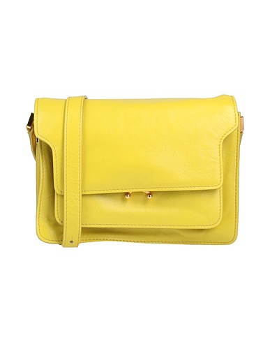 MARNI Across-body bag Lime green 100% Bovine leather, Brass, Steel