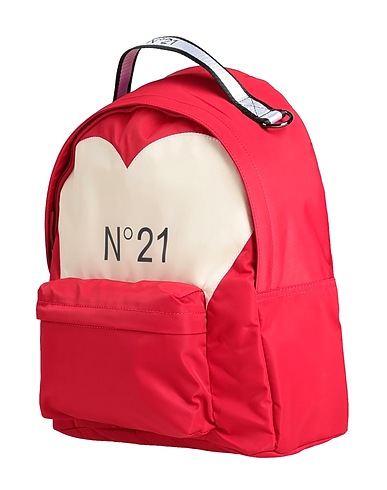 N°21 Backpack & fanny pack Red 100% Nylon, Cotton, Polyester, Bovine leather