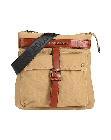 U.S.POLO ASSN. Across-body bag Beige 90% Textile fibres, 10% Polyurethane, Soft Leather