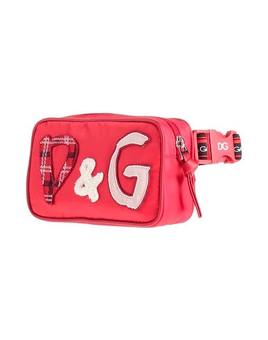 DOLCE & GABBANA Backpack & fanny pack Red Nylon, Soft Leather