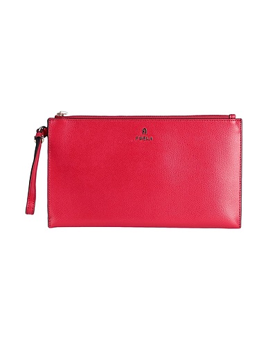 FURLA Handbag Red Soft Leather