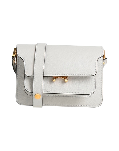 MARNI Cross-body bags Light grey 95% Cow leather, 5% Brass