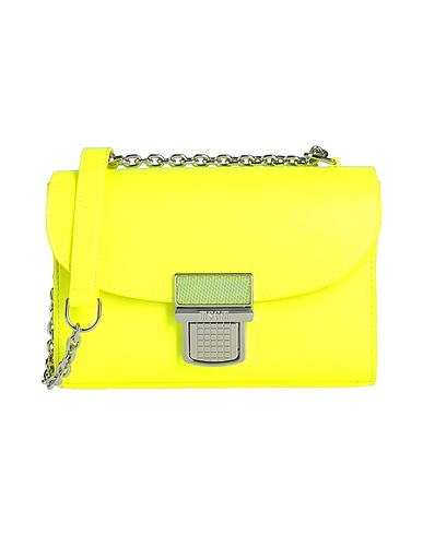 MSGM Borsa a tracolla Verde lime 100% Poliuretano