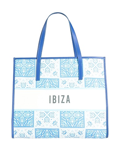 MY-BEST BAG Handbag Blue Soft Leather, Textile fibers