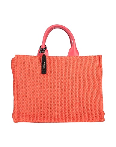 MY-BEST BAG Handbag Orange Textile fibres, Soft Leather