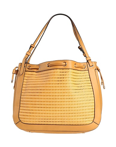 GATTINONI Borsa a spalla Cammello 80% Poliuretano, 20% Cotone