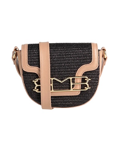 MY-BEST BAG Cross-body bags Black Soft Leather, Textile fibers