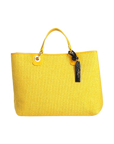 MY-BEST BAG Handbag Yellow Textile fibres, Soft Leather