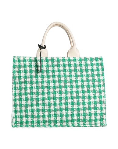 MY-BEST BAG Handbag Green Textile fibres, Soft Leather