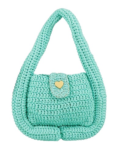 MARCO RAMBALDI Handbag Light green 35% Viscose, 35% Polyamide, 30% Polypropylene