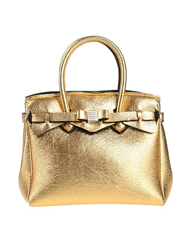 SAVE MY BAG Handbag Gold 50% PEEK (Polyether - Ether - Ketone), 40% Polyamide, 10% Elastane