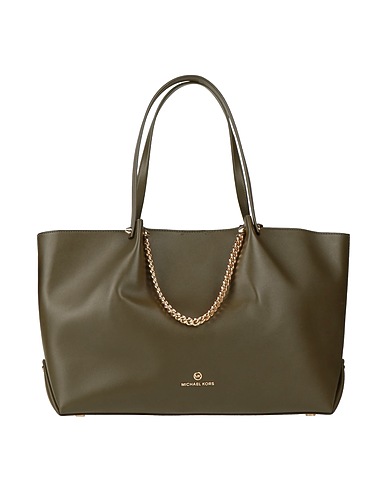 MICHAEL MICHAEL KORS Bolso de mano Verde militar 75% Poliuretano, 20% Poliéster, 3% Carbonato de calcio, 2% Madera