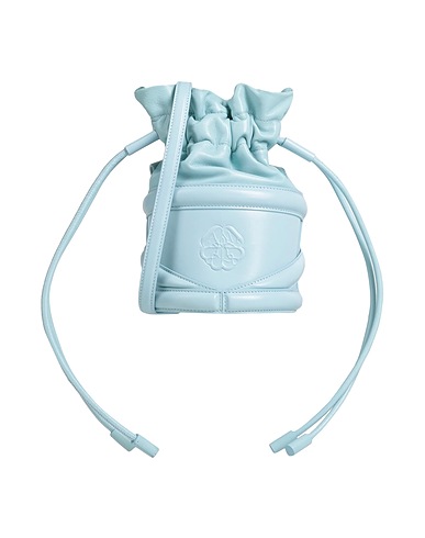 MCQUEEN Across-body bag Sky blue Calfskin