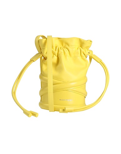 MCQUEEN Across-body bag Pastel yellow Calfskin