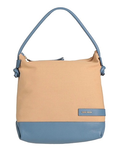 GIANNI NOTARO Handbag Sand Textile fibres, Soft Leather