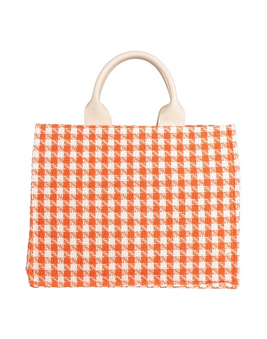 MARC ELLIS Borsa a mano Arancione Fibre tessili, Pelle