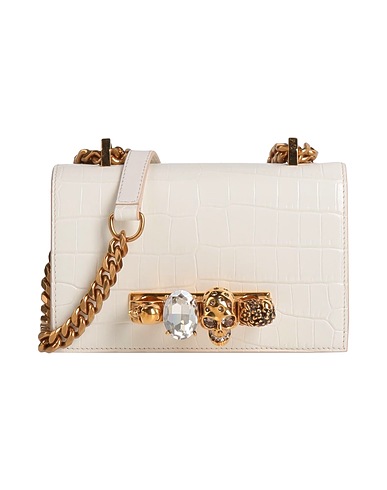 MCQUEEN Across-body bag White Soft Leather