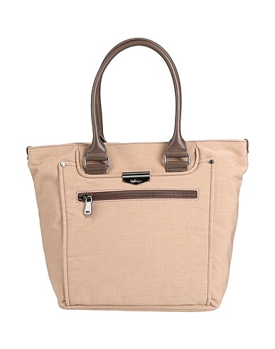 KIPLING Handbag Brown Cowhide, Textile fibers